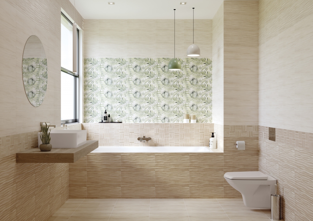 Плитка Botanica коричневый рельеф 20x44 BNG112 1