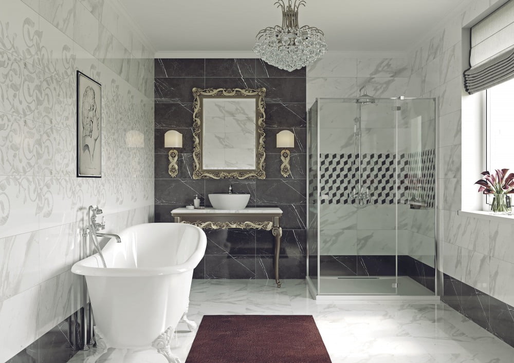 Плитка Royal Stone декорированная А белый 29,8x59,8 RSL052 1