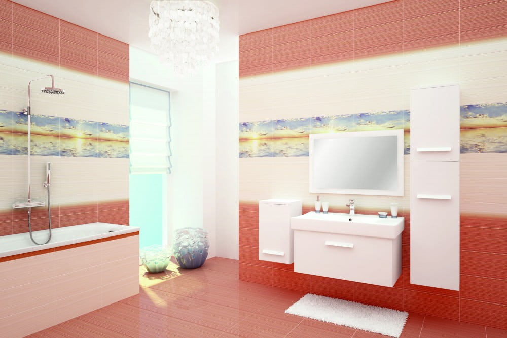 Плитка Sunrise оранжевый 20x44 SUG421 1