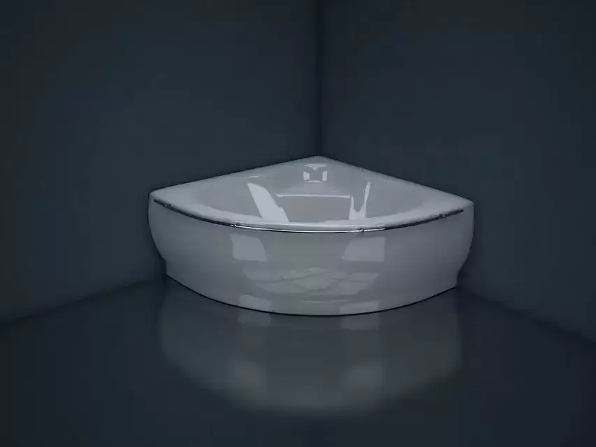 Белая ванна мраморная SICILIA 1455x1455