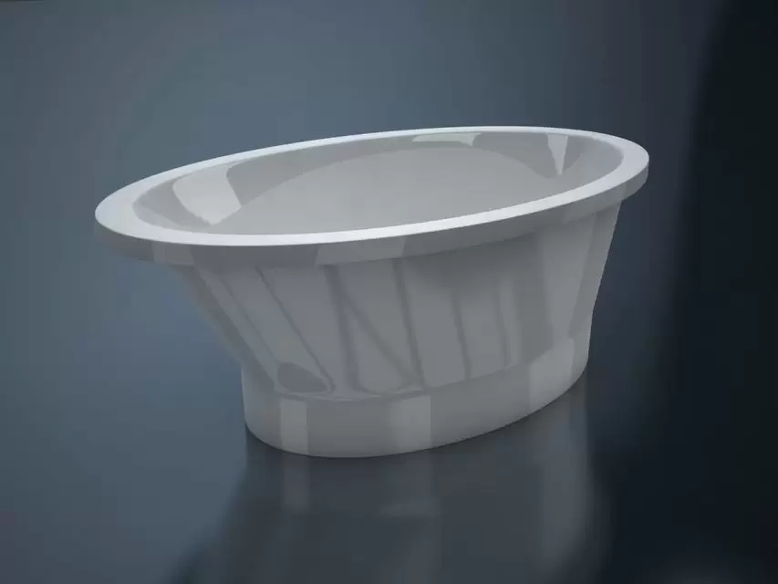 Белая ванна мраморная MILOS 1785x1040