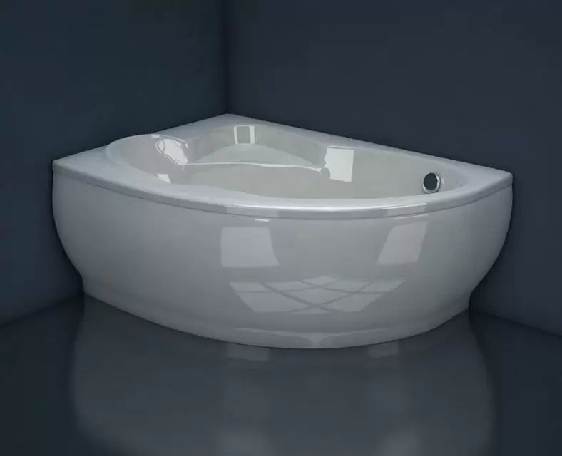 Белая ванна мраморная FLORES 1490x1015