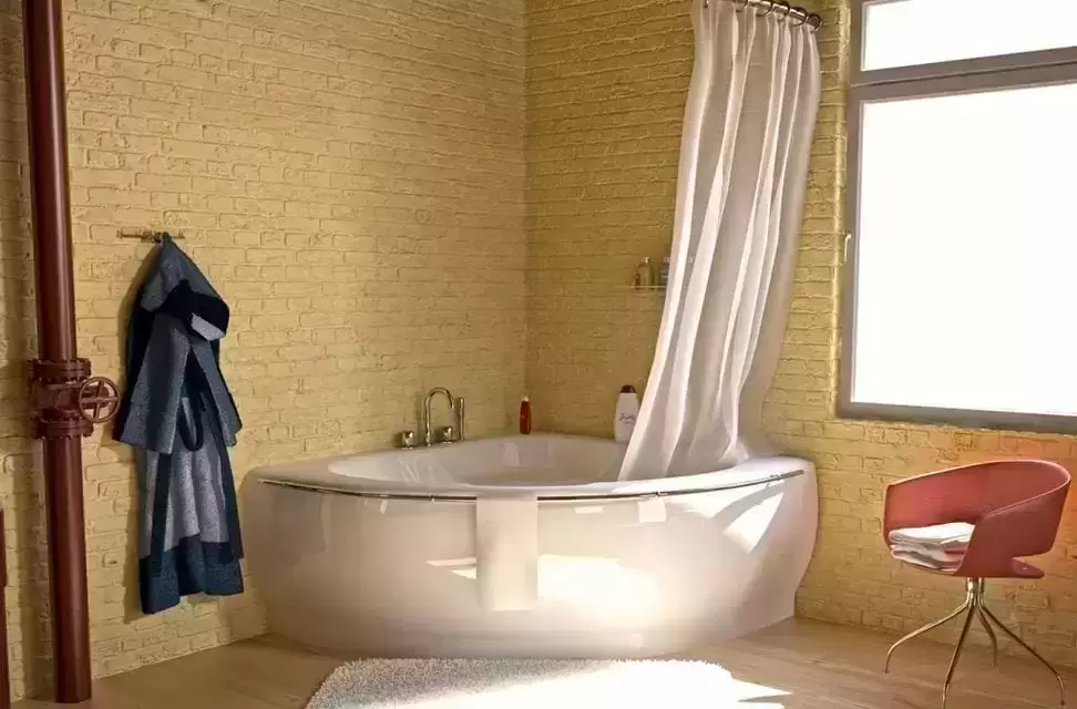 Белая ванна мраморная SICILIA 1455x1455