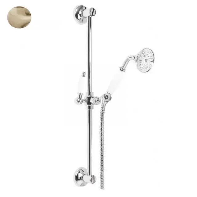 Штанга с лейкой LORD-SD-02-Bi, бронза, ручка белая