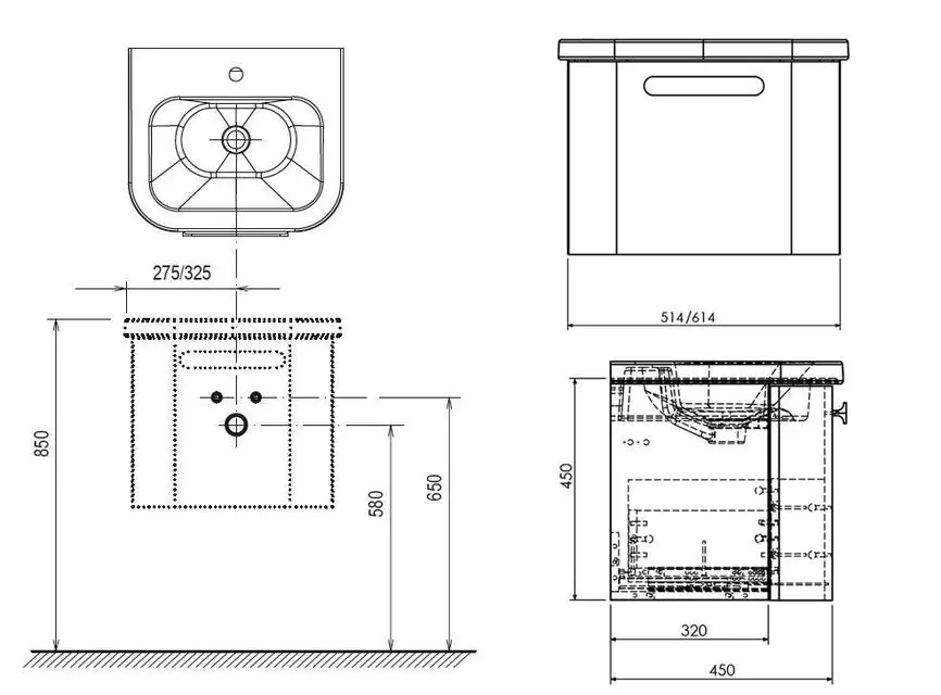Комплект мебели SD-550 Chrome