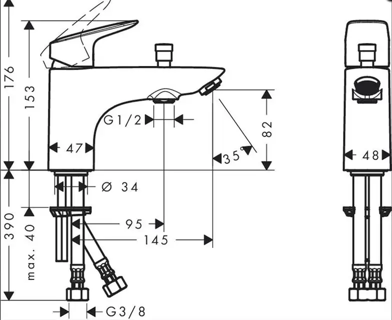 Смеситель для ванны на борт Logis 71312000