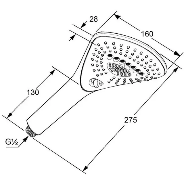 Душевая лейка FIZZ 3 16х27 см режима хром 6770005-00