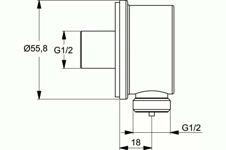 Подключение для шланга Идеал Рэйн IDEAL STANDARD B9448AA