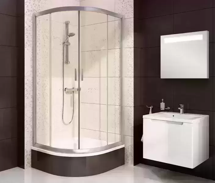 Уголок полукруглый BLCP4-80 SABINA белый + Графит RAVAK 3B240140ZH