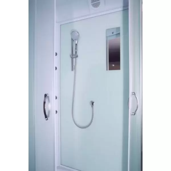 Кабина Есо витраж структурный матовый задние стенки белое стекло 1200x800x2150 TE-0702 L