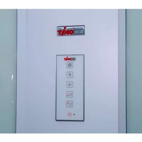 Кабина Есо витраж структурный матовый задние стенки белое стекло 900x900x2150 TE-0790