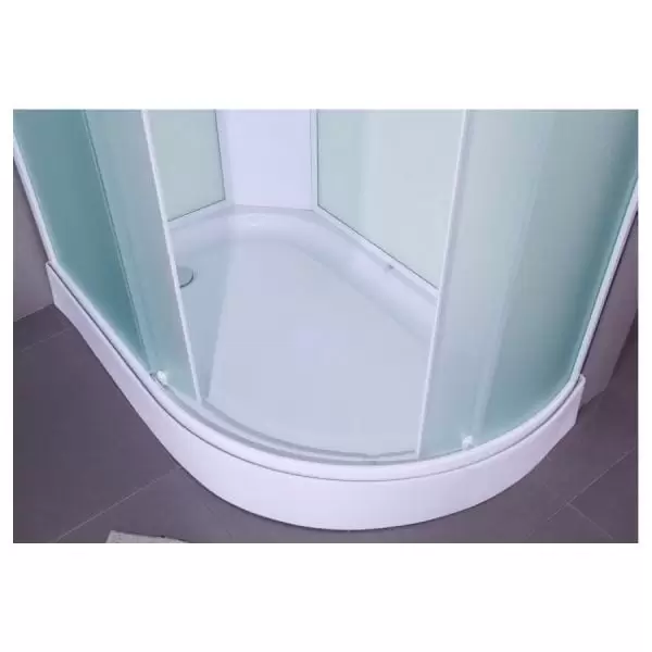 Кабина Есо витраж структурный матовый задние стенки белое стекло 1200x800x2150 TE-0702 L