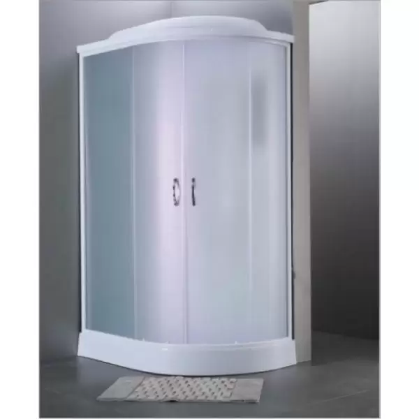 Кабина Есо витраж структурный матовый задние стенки белое стекло 1200x800x2150 TE-0702 L