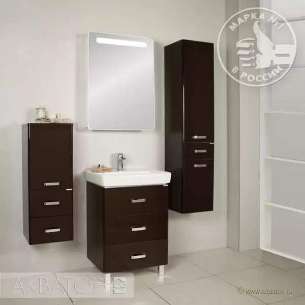 Тумба без раковины Америна 60 М чёрная 1A168901AM950