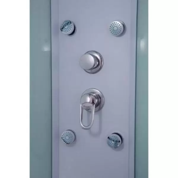 Кабина Есо витраж структурный матовый задние стенки белое стекло 900x900x2150 TE-0790