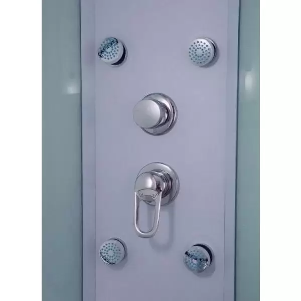 Кабина Есо витраж структурный матовый задние стенки белое стекло 1200x800x2150 TE-0702 L