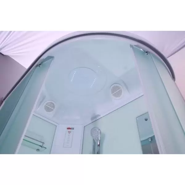 Кабина Есо витраж структурный матовый задние стенки белое стекло 1200x800x2150 TE-0702 L