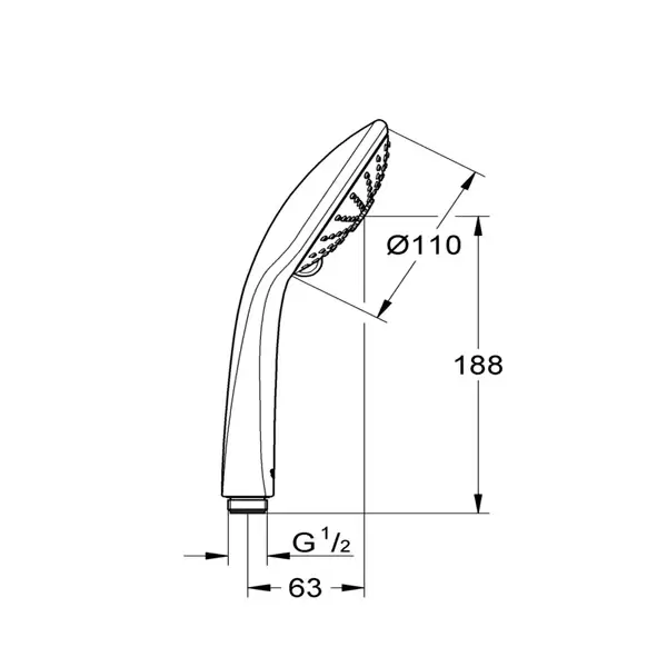 Ручной душ Euphoria Massage 110мм 27221000 Grohe