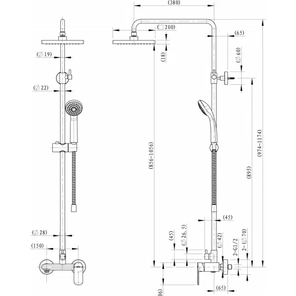 Колонна душевая OPAL 7F9125183CP-A-RUS хром