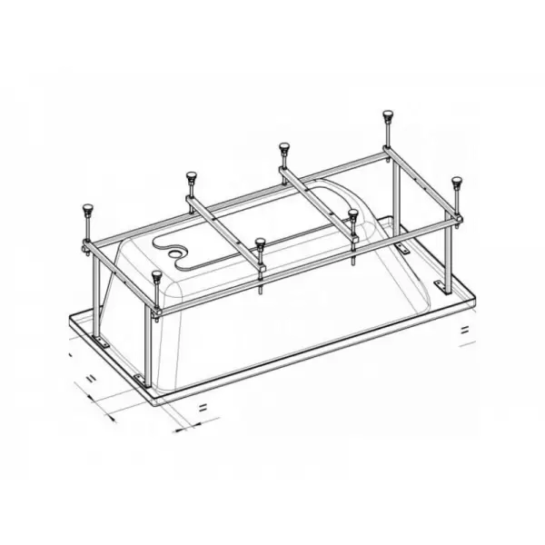 Монтажный комплект к ванне Sureste 170x70 (каркас+сифон+ручки+крепление к стене) ZRU9302771 Roca