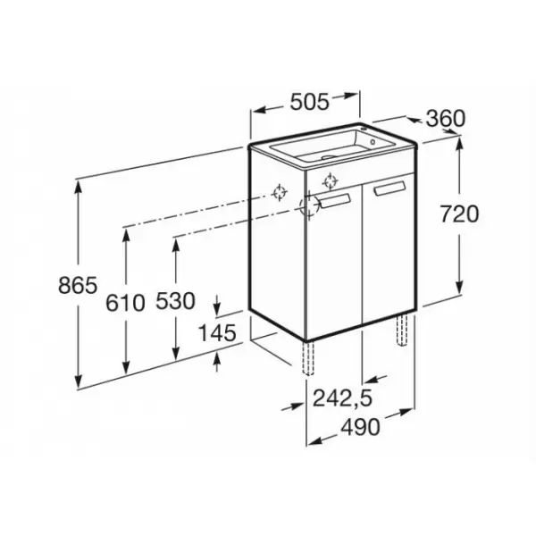 Комплект мебели Debba венге, 50 см
