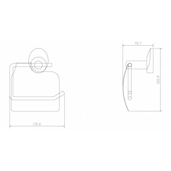 Держатель туалетной бумаги с крышкой WRG-300
