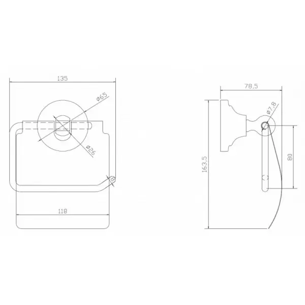 Держатель туалетной бумаги с крышкой CRG-300