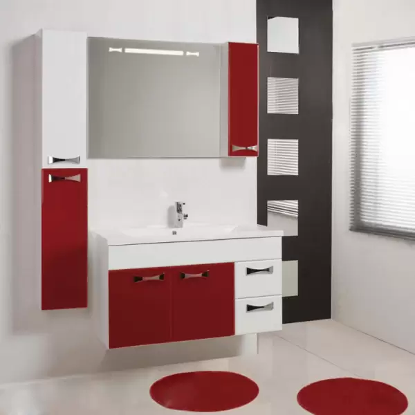 Зеркало Диор 100 правое 1A167902DR94R бело-бордовое