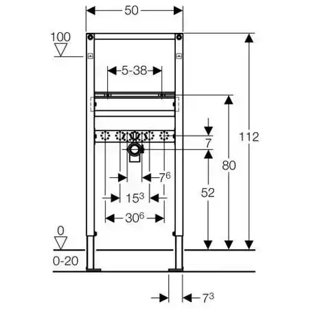 Инсталляция для подвесной раковины DUOFIX 111.434.00.1