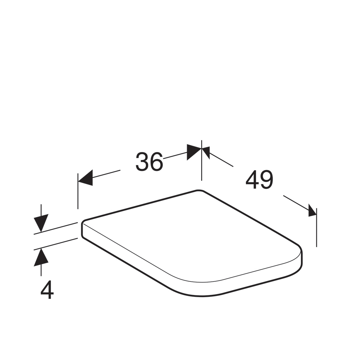 Сиденье RENOVA NR.1 PLAN с механизмом плавного закрывания (soft close) F572120000