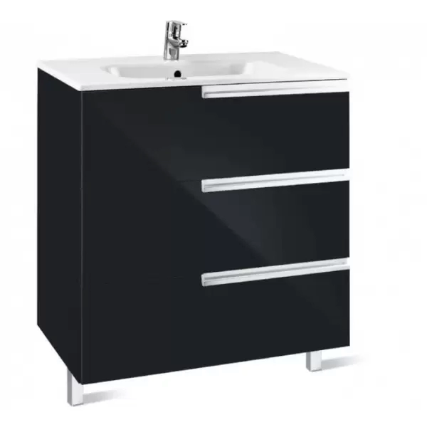 Комплект мебели VICTORIA NORDс тумбой с 3-мя ящиками, 60 (черный глянцевый)