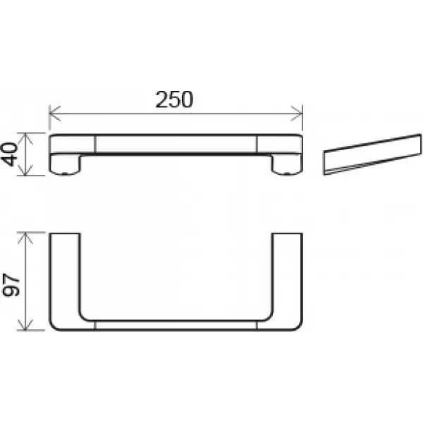 Полотенцедержатель (25 см) TD 300.00 X07P324