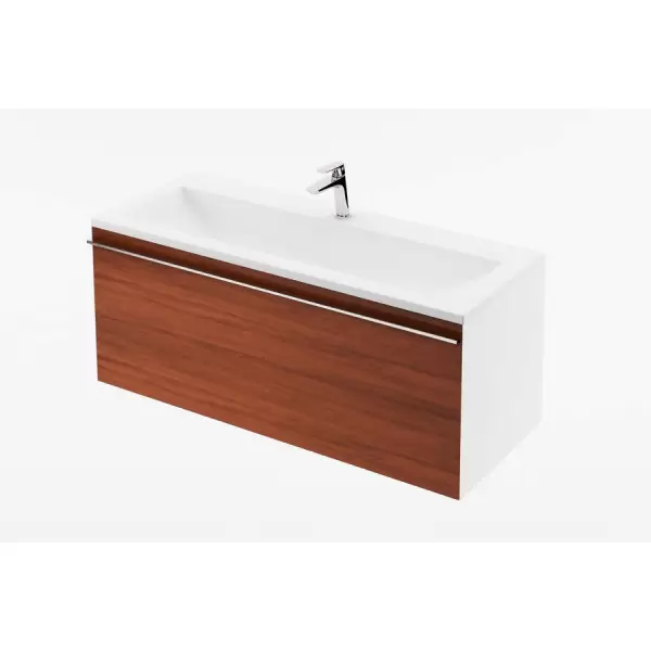 Тумба под умывальник SD 1000 Clear белая/вишня X000000760