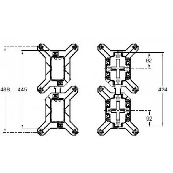 Комплект MODULO для объединения 2-х универсальных систем 98788D-NF