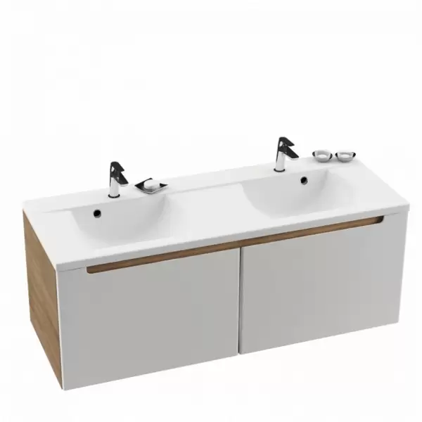 Тумба под умывальник SD-1300 CLASSIC каппучино/белая