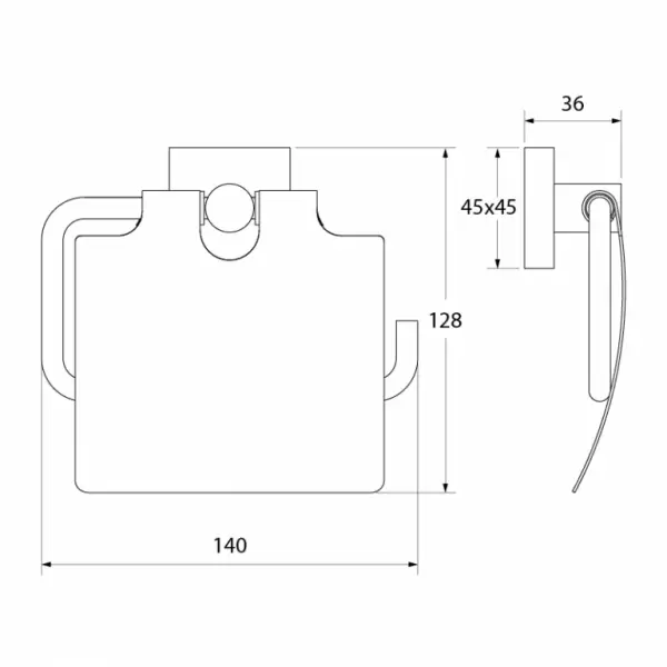 Держатель для туалетной бумаги с крышкой, латунь, Edifice, EDISBC0i43