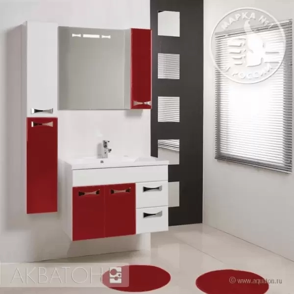 Зеркало Диор 80 правое 1A168002DR94R бело-бордовое