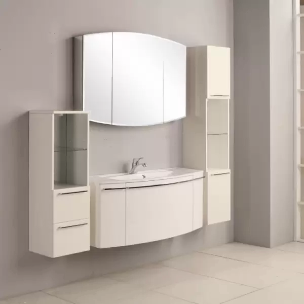 Тумба под умывальник Севилья 120 белый жемчуг 1A126501SEG30 с раковиной SEVIGLIA 120 12 1195*455