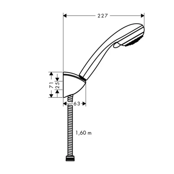 Душевой набор Crometta 85 Vario/Porter'C 160 м ?’ НANSGROHE 27559000