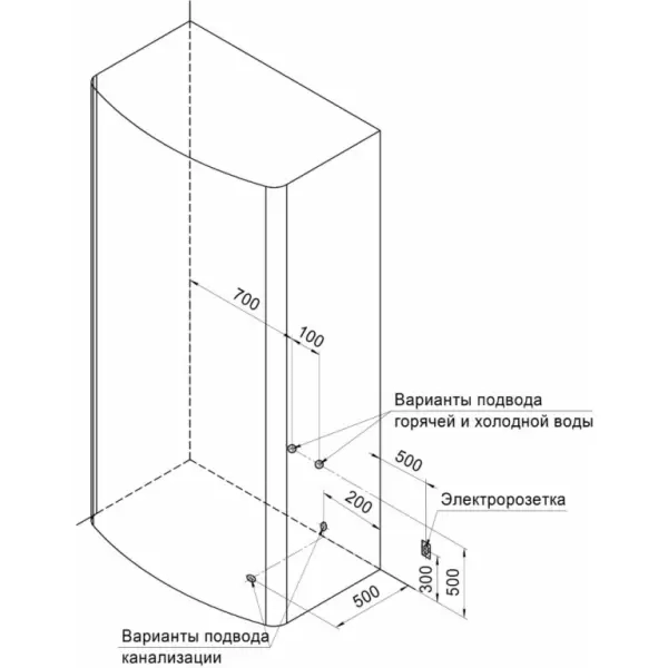 Душевая кабина ДИАНА 1; 1-05-1-0-0-0641
