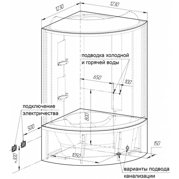 Душевой бокс ЛАУРА; 1-04-1-0-4-0881