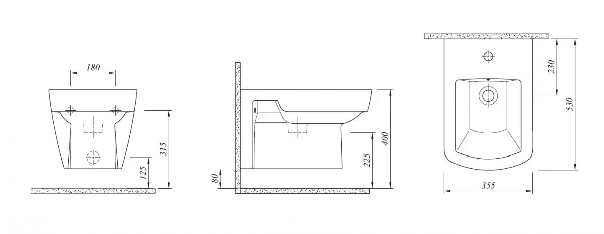 Биде подвесное BASICS 7112238500