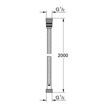 Душевой шланг Rotaflex гладкий 200 (хром) 28413001