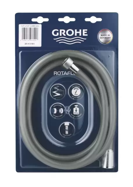 Душевой шланг Rotaflex гладкий 200 (хром) 28413001