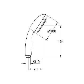 Лейка для душа Tempesta New I 1 режим 27852001 Grohe