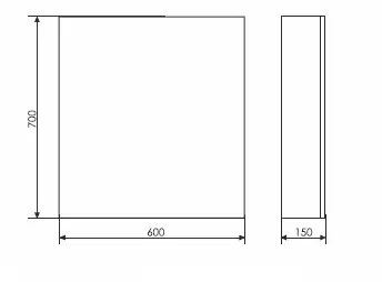 Зеркало-шкаф Римини-60 белый 700*600*150
