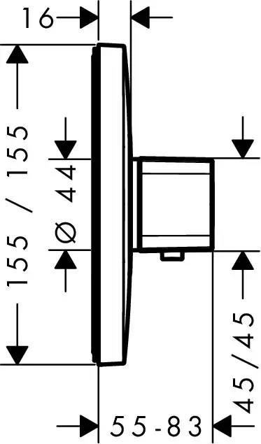 Термостат Ecostat E Ecostat E, 37 л/мин, СМ HANSGROHE 15705000