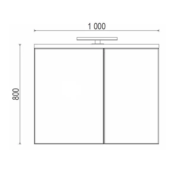 Комплект мебели Брук 100 дуб латте с зеркальным шкафом