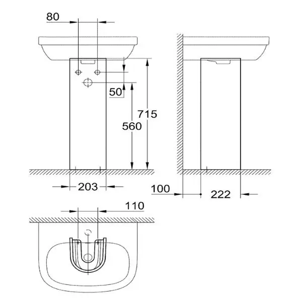 Пьедестал Euro Ceramic, 39202000 GROHE