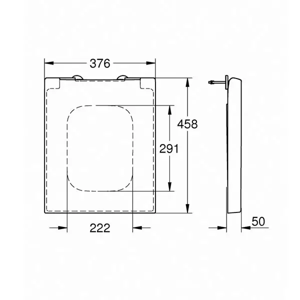 Сиденье Cube Ceramic, с микролифтом, 39488000 GROHE